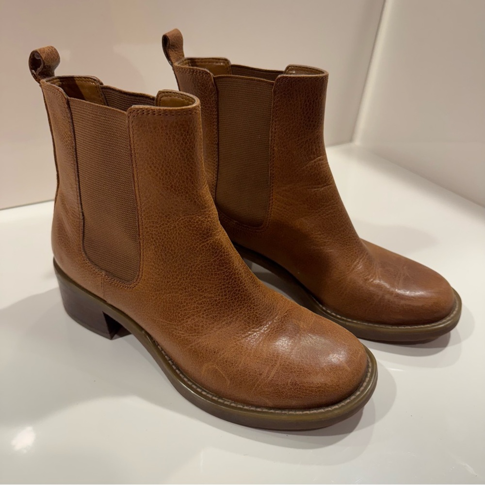 Rockport Women's Camel Brown Leather Chelsea Boots